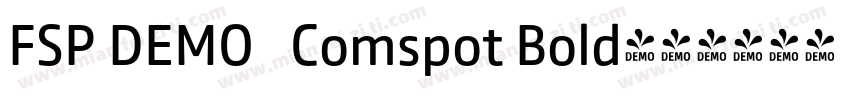 FSP DEMO   Comspot Bold字体转换